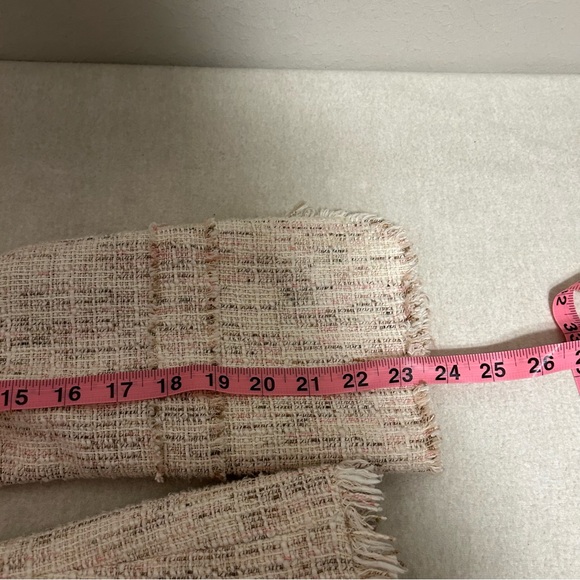 Anne Klein Vintage Women Coquette Girl Tweed Pink and White Suit Blazer Size 10 - Picture 11 of 11